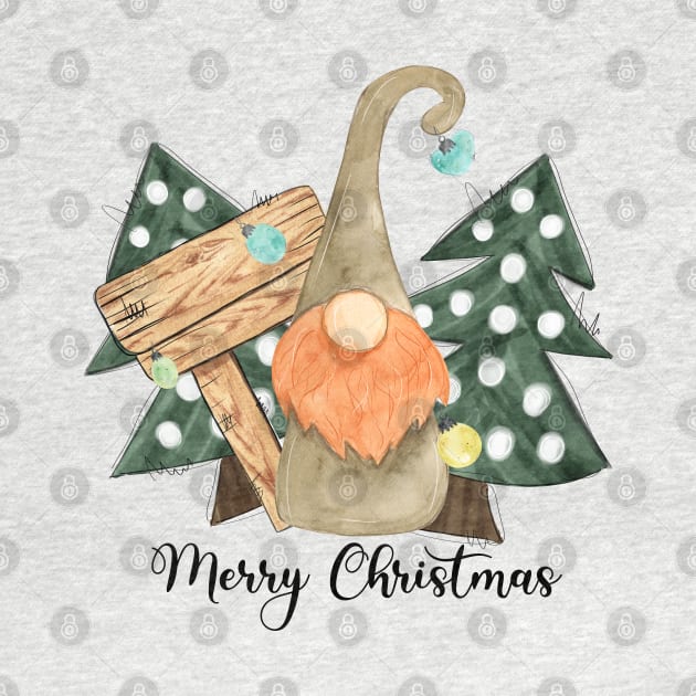 Merry christmas.Christmas gnome by HJstudioDesigns